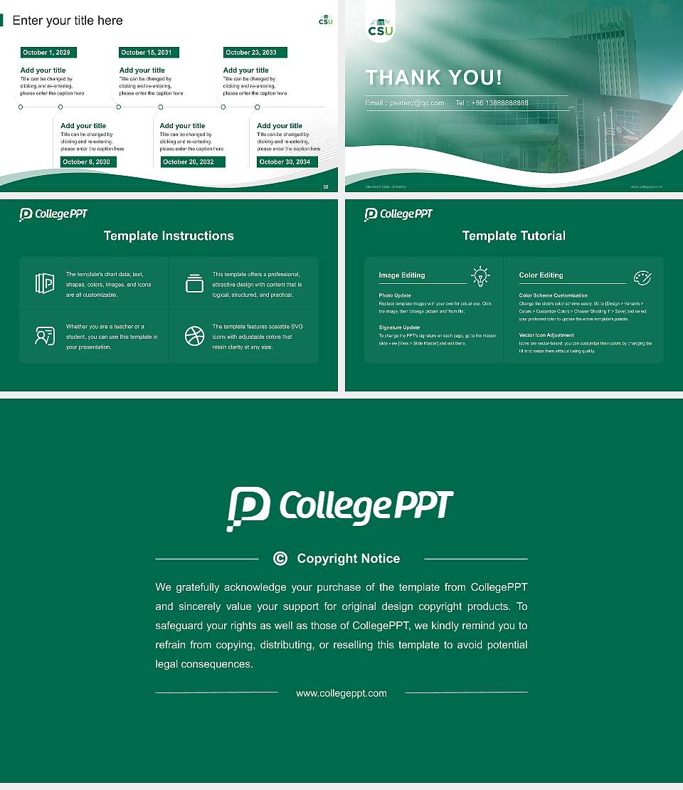 Cleveland State University Lecture Sharing and Networking Event PPT Template16:9 ratio PPT effect preview image4