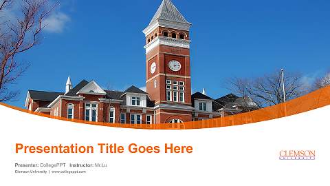 Clemson University Course/Courseware Creation PPT Template