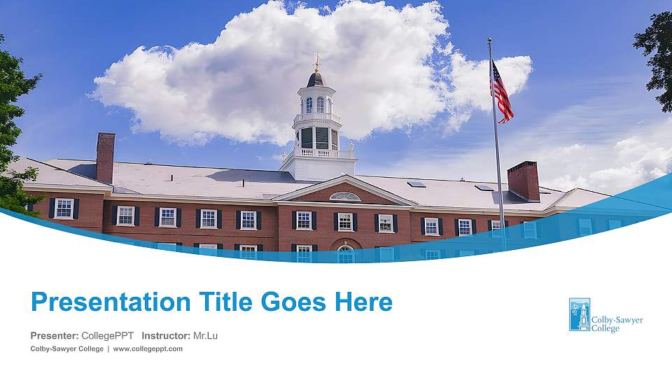 Colby-Sawyer College Course/Courseware Creation PPT Template16:9 ratio PPT effect preview image