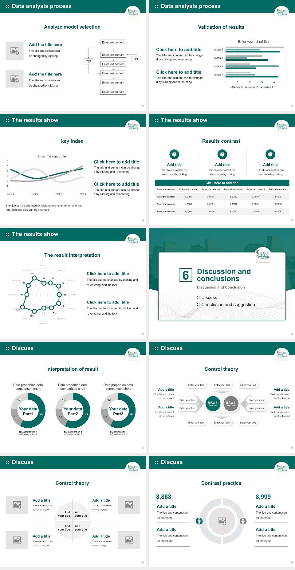 College of Biblical Studies-Houston Graduation Thesis Defense PPT Template4:3 ratio PPT effect preview image5