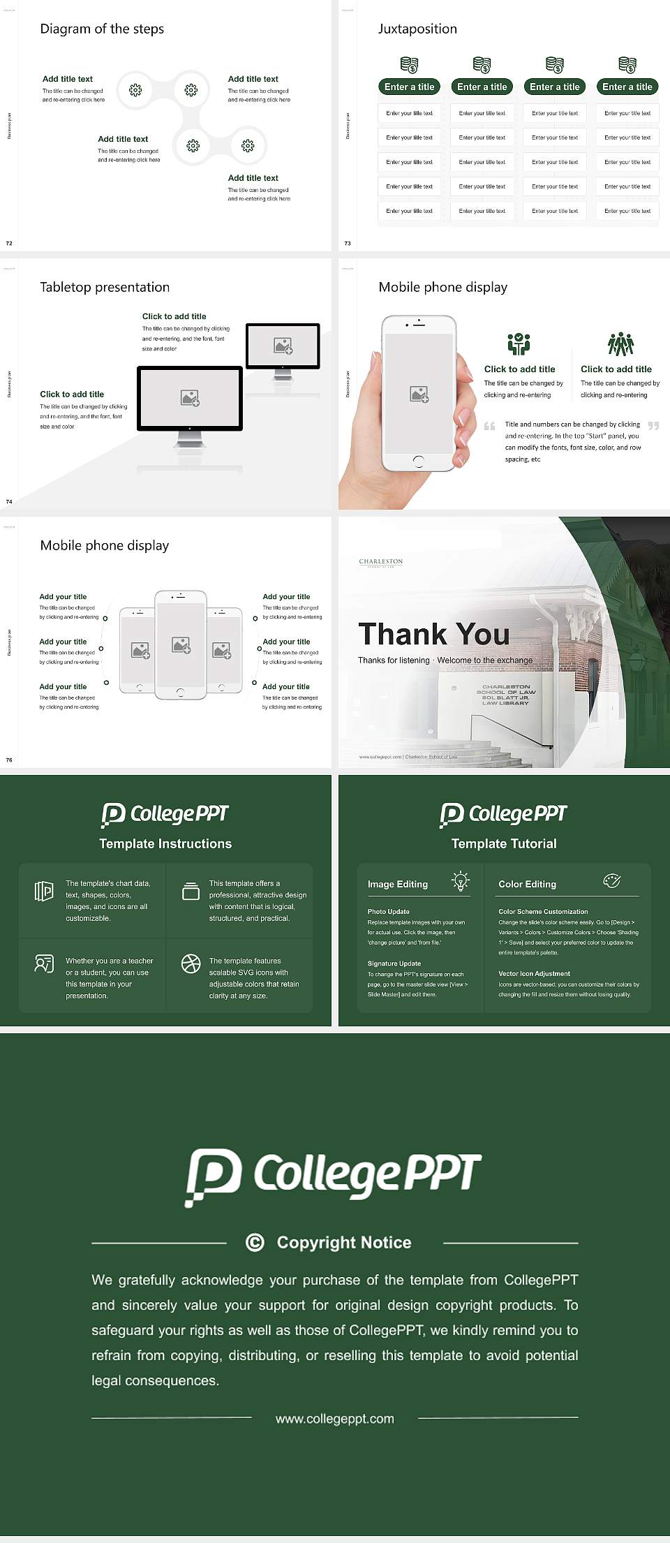 Charleston School of Law Competition/Entrepreneurship Contest PPT Template4:3 ratio PPT effect preview image9