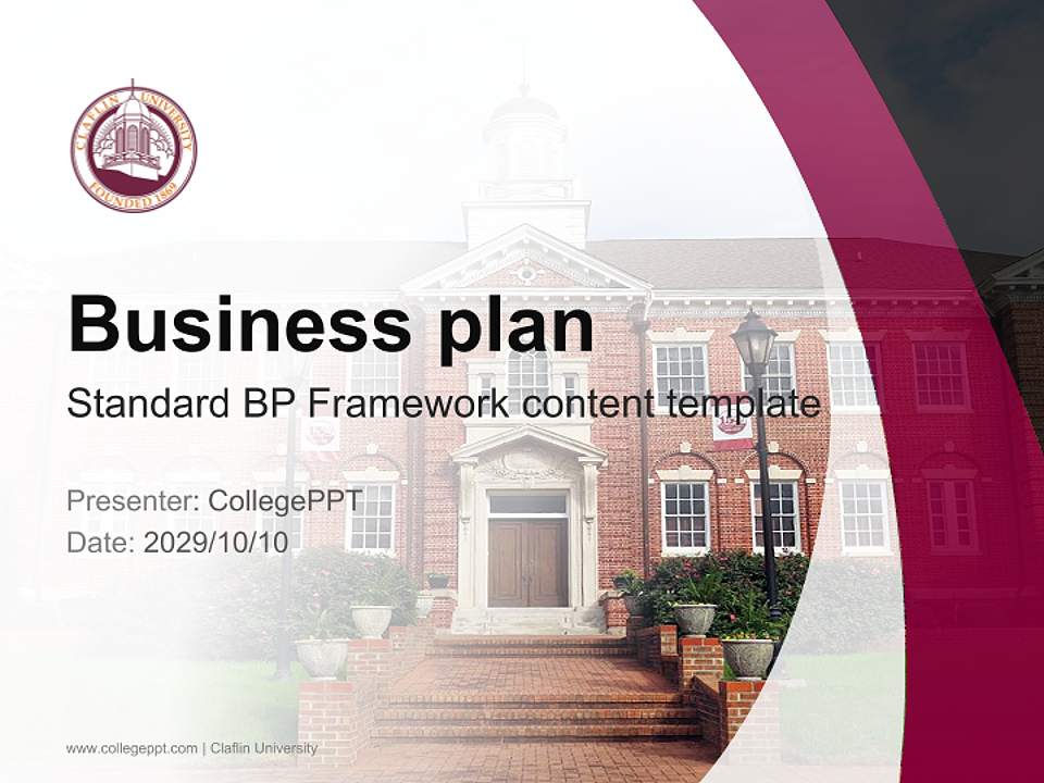 Claflin University Competition/Entrepreneurship Contest PPT Template4:3 ratio PPT effect preview image9