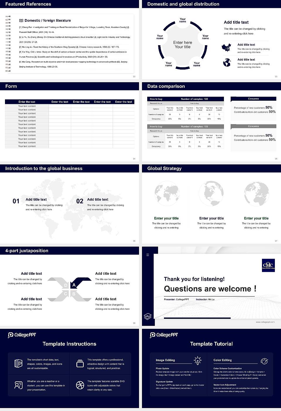 Christ Mission College Thesis Proposal/Graduation Defense PPT Template16:9 ratio PPT effect preview image4