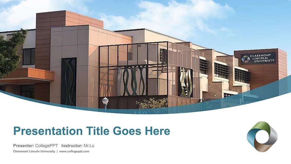 Claremont Lincoln University Course/Courseware Creation PPT Template16:9 ratio PPT effect preview image