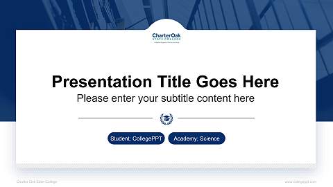 Charter Oak State College National Scholarship Defense PPT Template