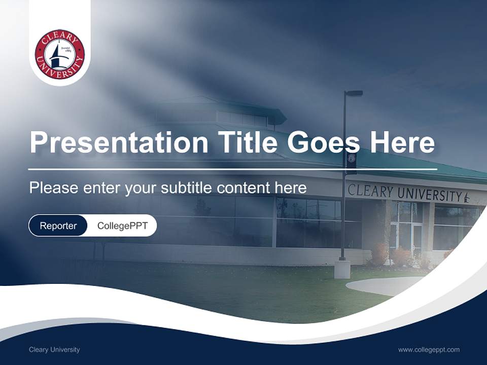 Cleary University Lecture Sharing and Networking Event PPT Template4:3 ratio PPT effect preview image4