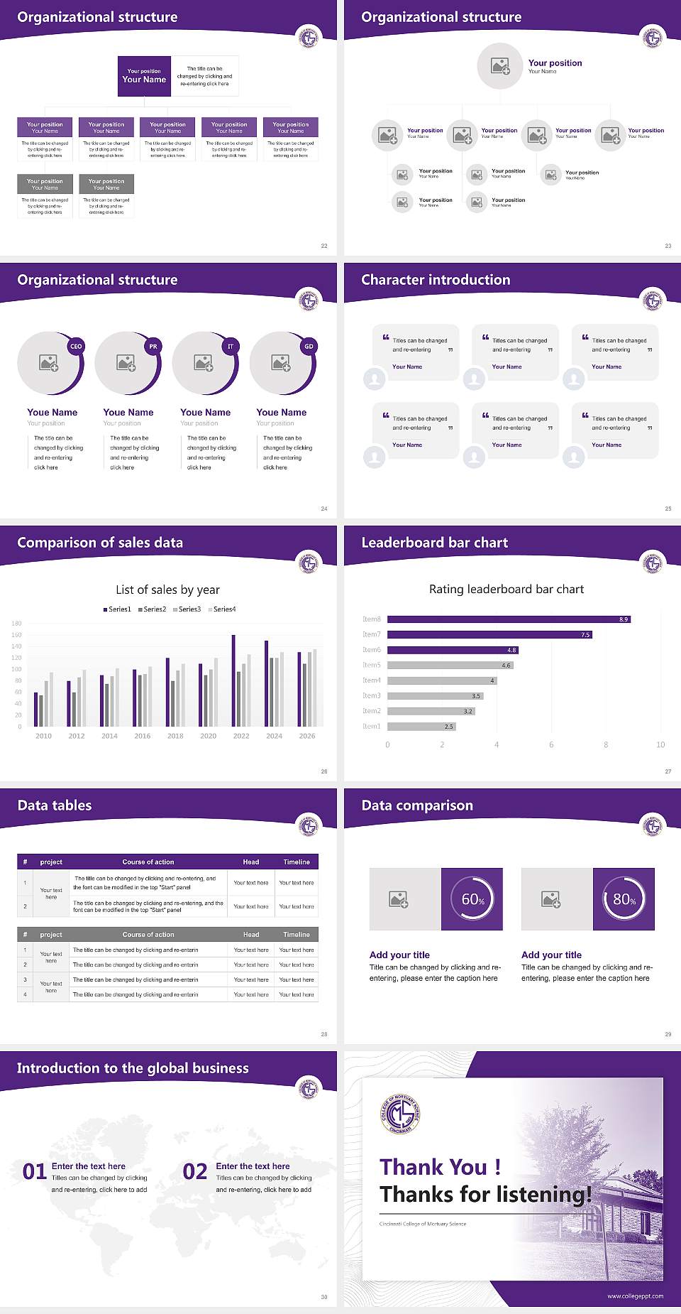 Cincinnati College of Mortuary Science Academic Presentation/Research Findings Report PPT Template4:3 ratio PPT effect preview image4