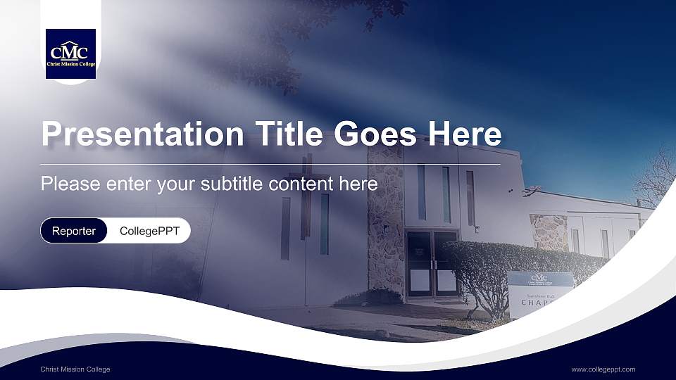 Christ Mission College Lecture Sharing and Networking Event PPT Template16:9 ratio PPT effect preview image