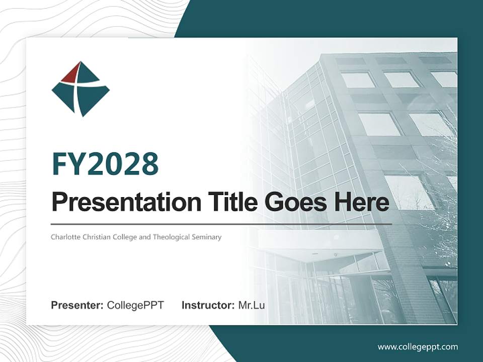 Charlotte Christian College and Theological Seminary Academic Presentation/Research Findings Report PPT Template4:3 ratio PPT effect preview image5