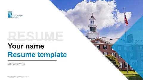 Colby-Sawyer College Resume PPT Template