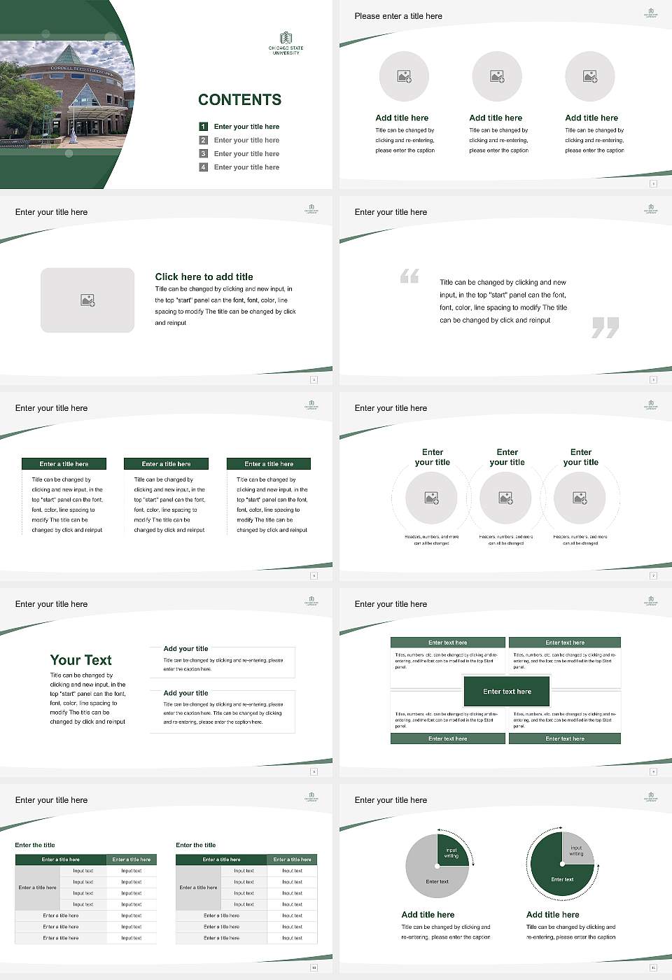Chicago State University Course/Courseware Creation PPT Template16:9 ratio PPT effect preview image2