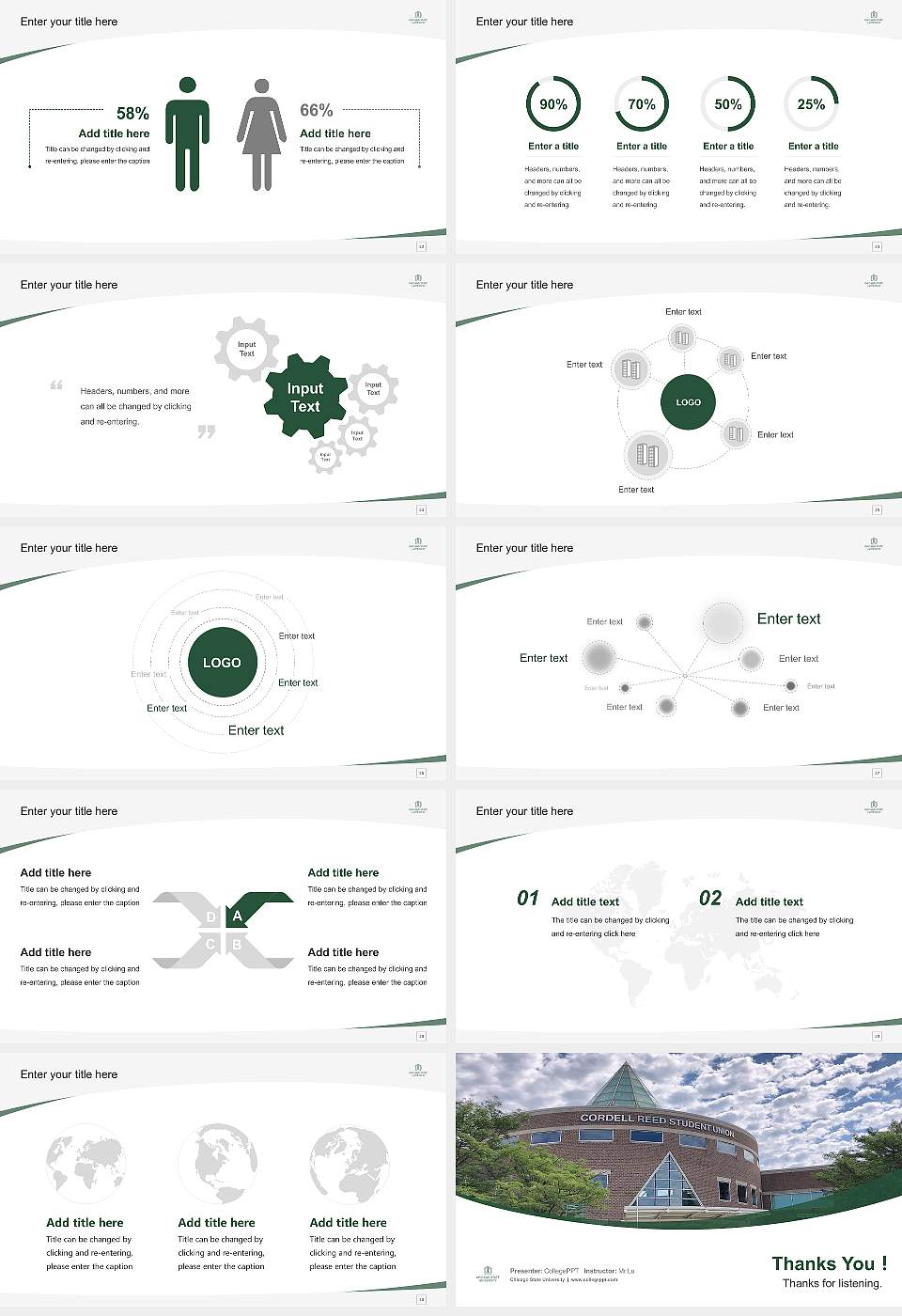 Chicago State University Course/Courseware Creation PPT Template16:9 ratio PPT effect preview image4