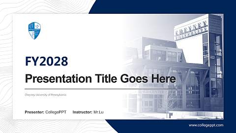 Cheyney University of Pennsylvania Academic Presentation/Research Findings Report PPT Template