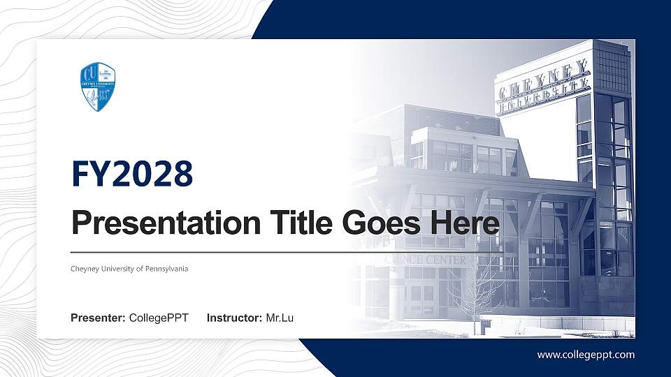 Cheyney University of Pennsylvania Academic Presentation/Research Findings Report PPT Template16:9 ratio PPT effect preview image