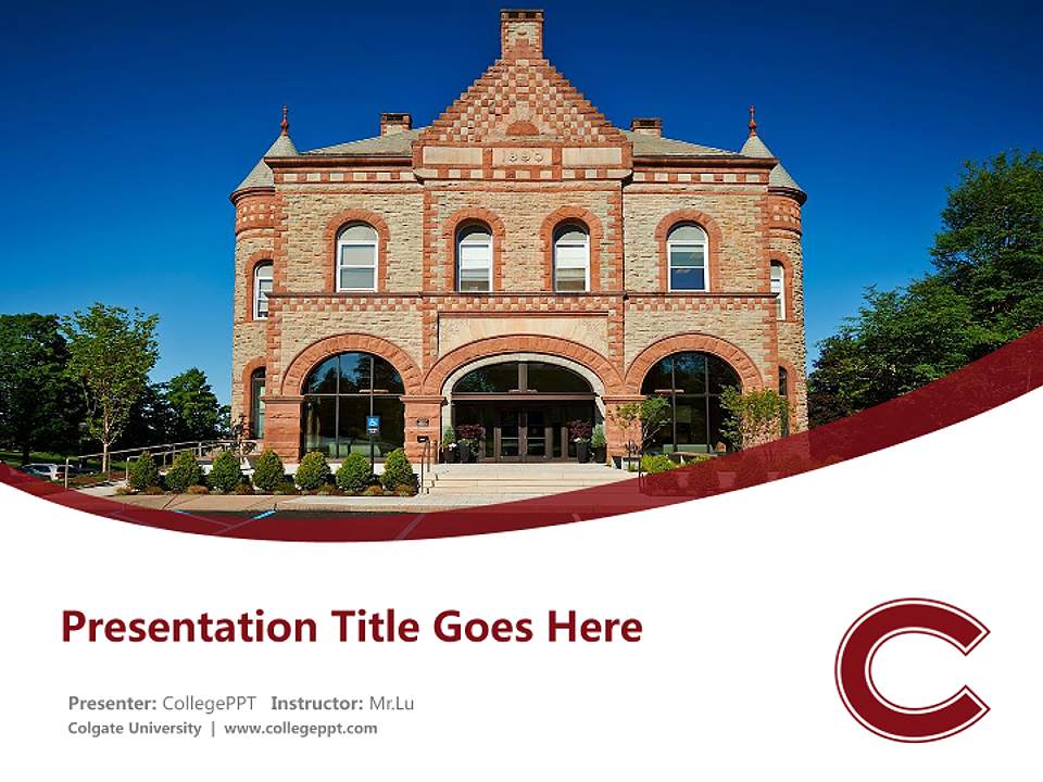 Colgate University Course/Courseware Creation PPT Template4:3 ratio PPT effect preview image5