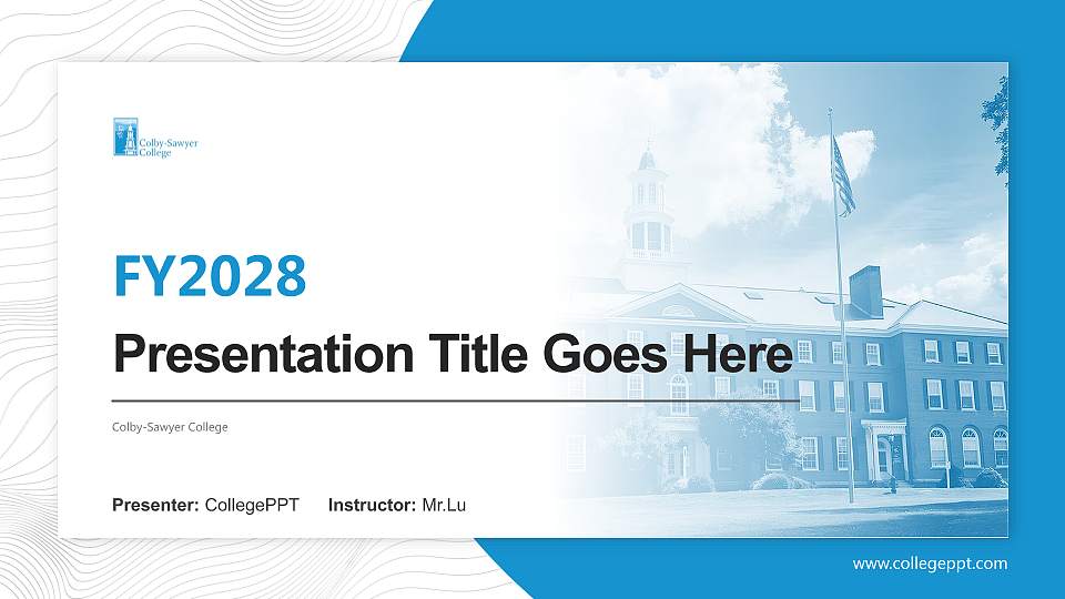 Colby-Sawyer College Academic Presentation/Research Findings Report PPT Template16:9 ratio PPT effect preview image