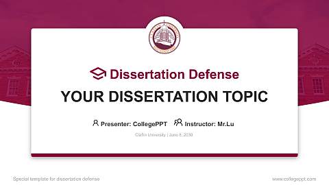 Claflin University Graduation Thesis Defense PPT Template