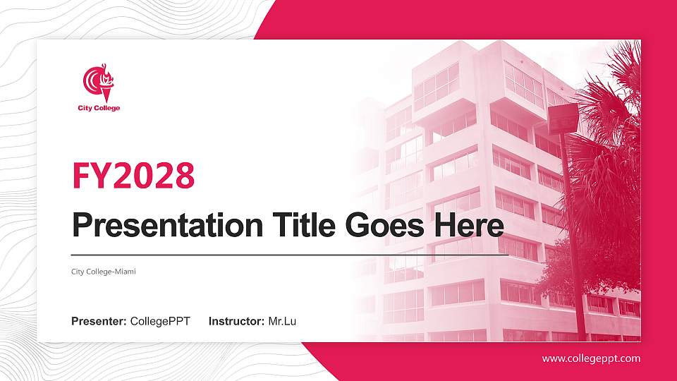 City College-Miami Academic Presentation/Research Findings Report PPT Template16:9 ratio PPT effect preview image