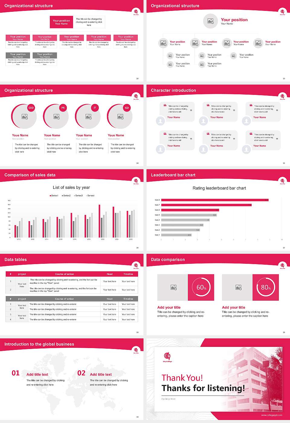 City College-Miami Academic Presentation/Research Findings Report PPT Template16:9 ratio PPT effect preview image4