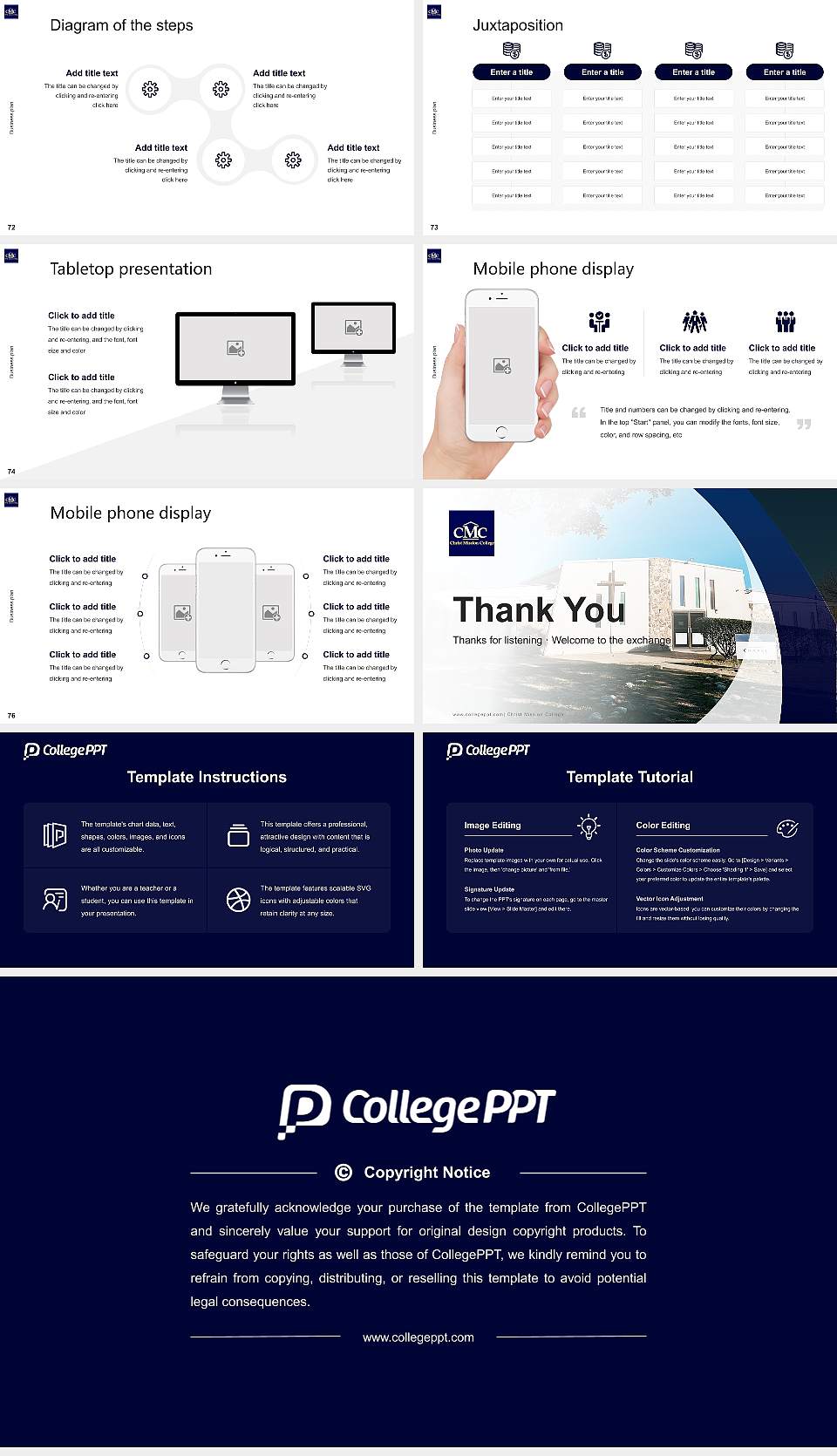 Christ Mission College Competition/Entrepreneurship Contest PPT Template16:9 ratio PPT effect preview image9