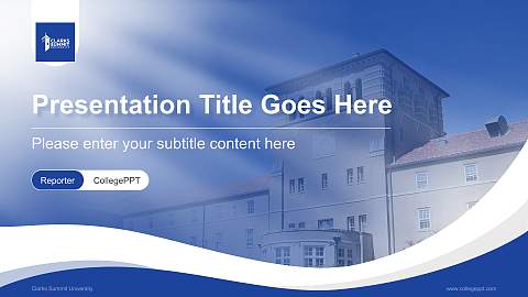 Clarks Summit University Lecture Sharing and Networking Event PPT Template