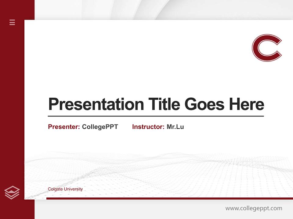 Colgate University Thesis Proposal/Graduation Defense PPT Template4:3 ratio PPT effect preview image5