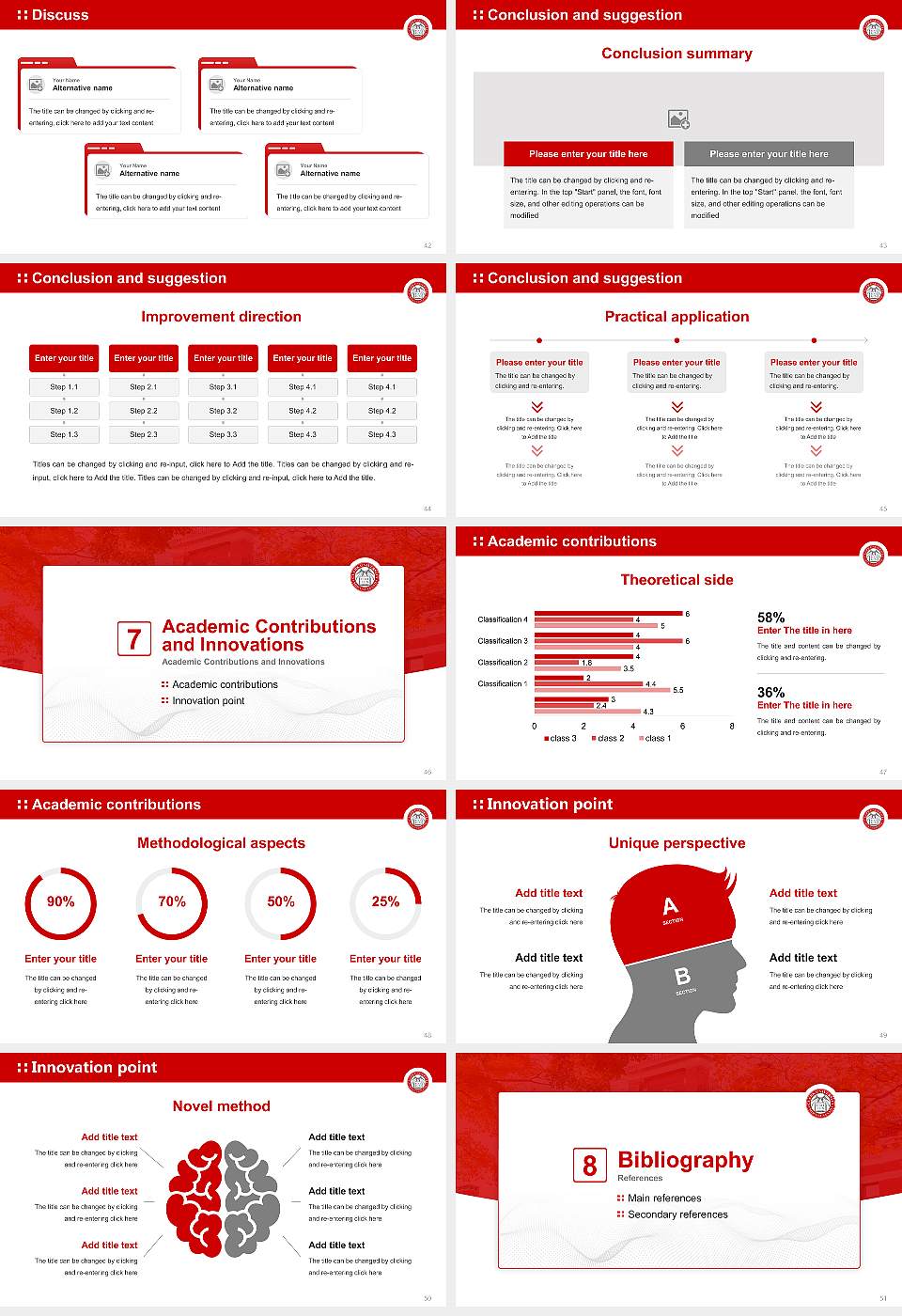 Clark University Graduation Thesis Defense PPT Template16:9 ratio PPT effect preview image6
