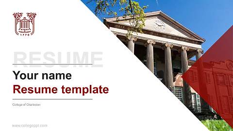 College of Charleston Resume PPT Template