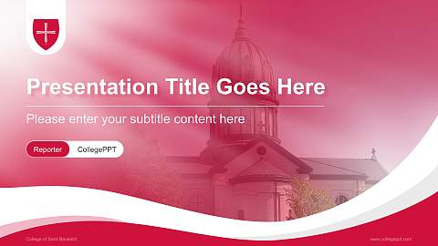 College of Saint Benedict Lecture Sharing and Networking Event PPT Template