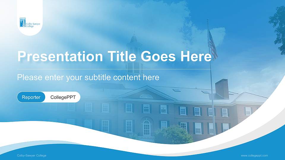 Colby-Sawyer College Lecture Sharing and Networking Event PPT Template16:9 ratio PPT effect preview image