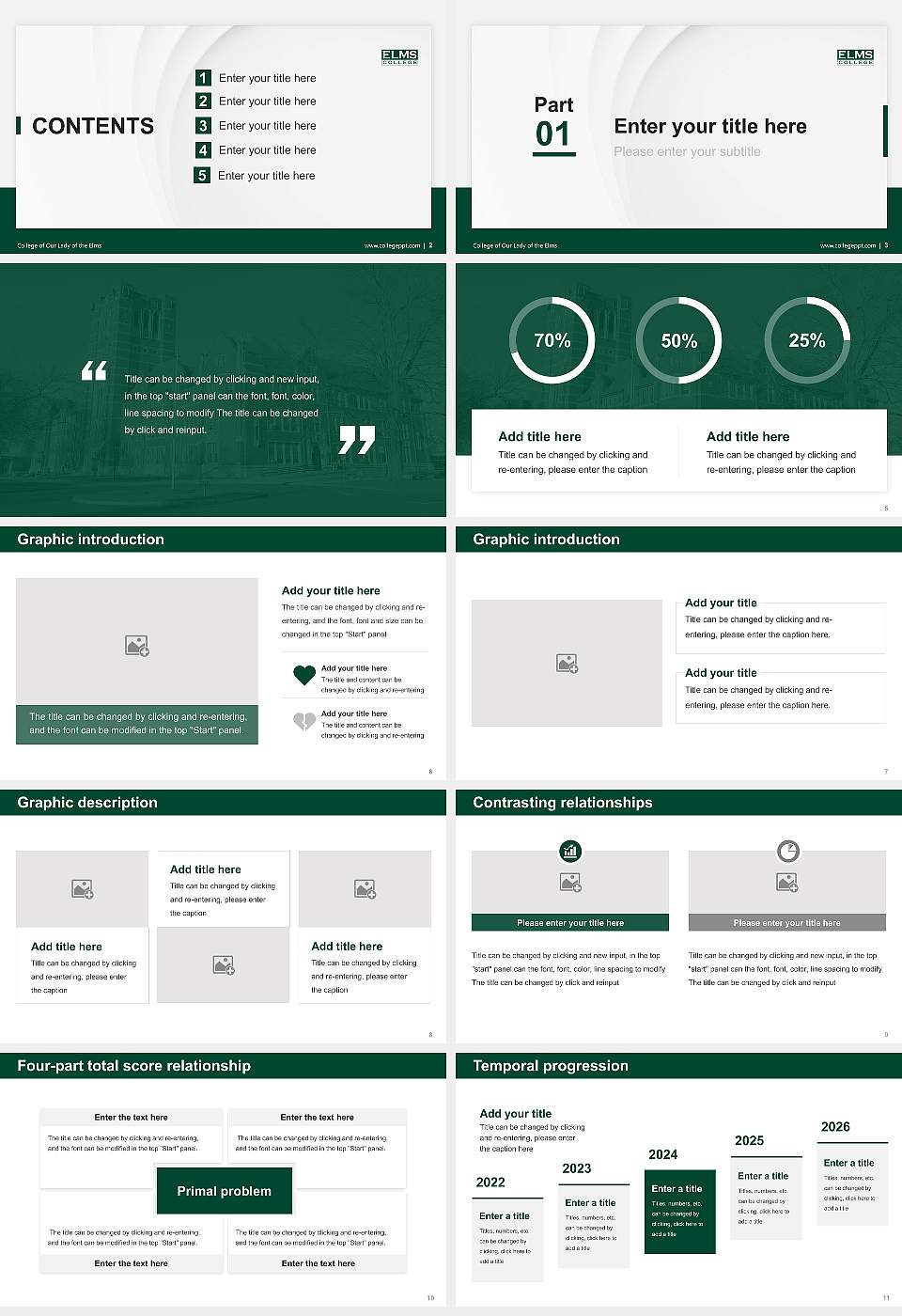 College of Our Lady of the Elms Thesis Proposal/Graduation Defense PPT Template16:9 ratio PPT effect preview image2