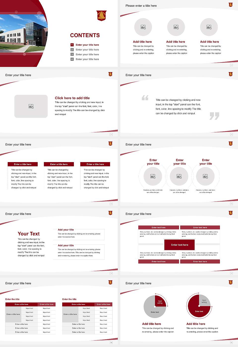 Coe College Course/Courseware Creation PPT Template16:9 ratio PPT effect preview image2
