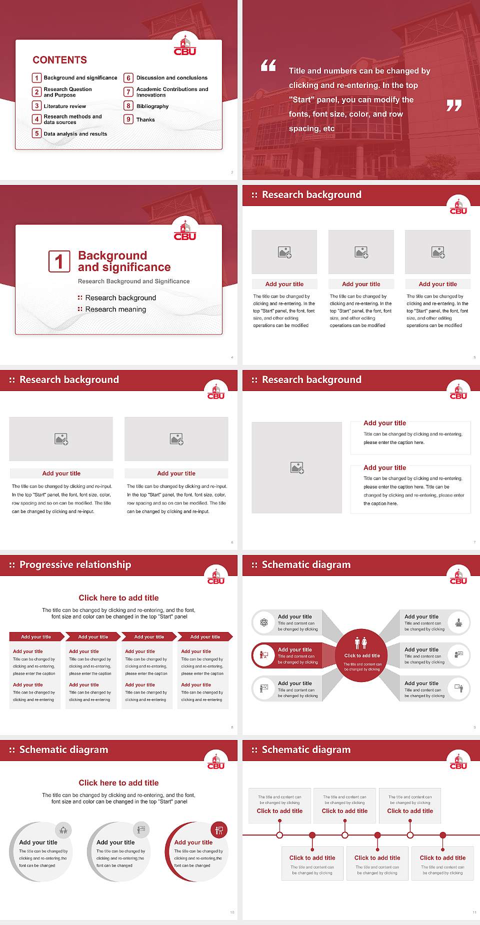Christian Brothers University Graduation Thesis Defense PPT Template4:3 ratio PPT effect preview image2