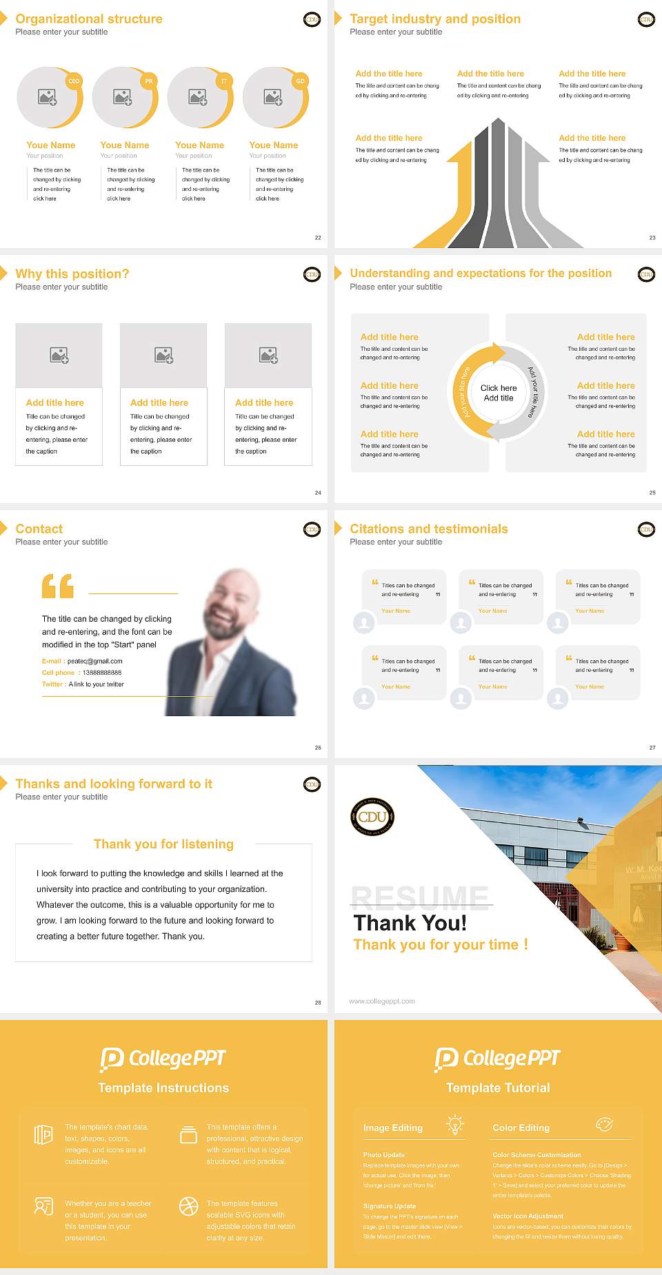 Charles R Drew University of Medicine and Science Resume PPT Template4:3 ratio PPT effect preview image4