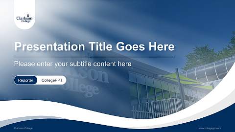 Clarkson College Lecture Sharing and Networking Event PPT Template