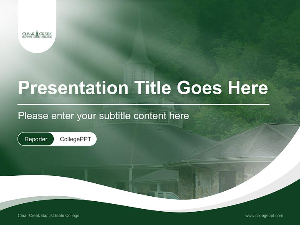 Clear Creek Baptist Bible College Lecture Sharing and Networking Event PPT Template4:3 ratio PPT effect preview image4