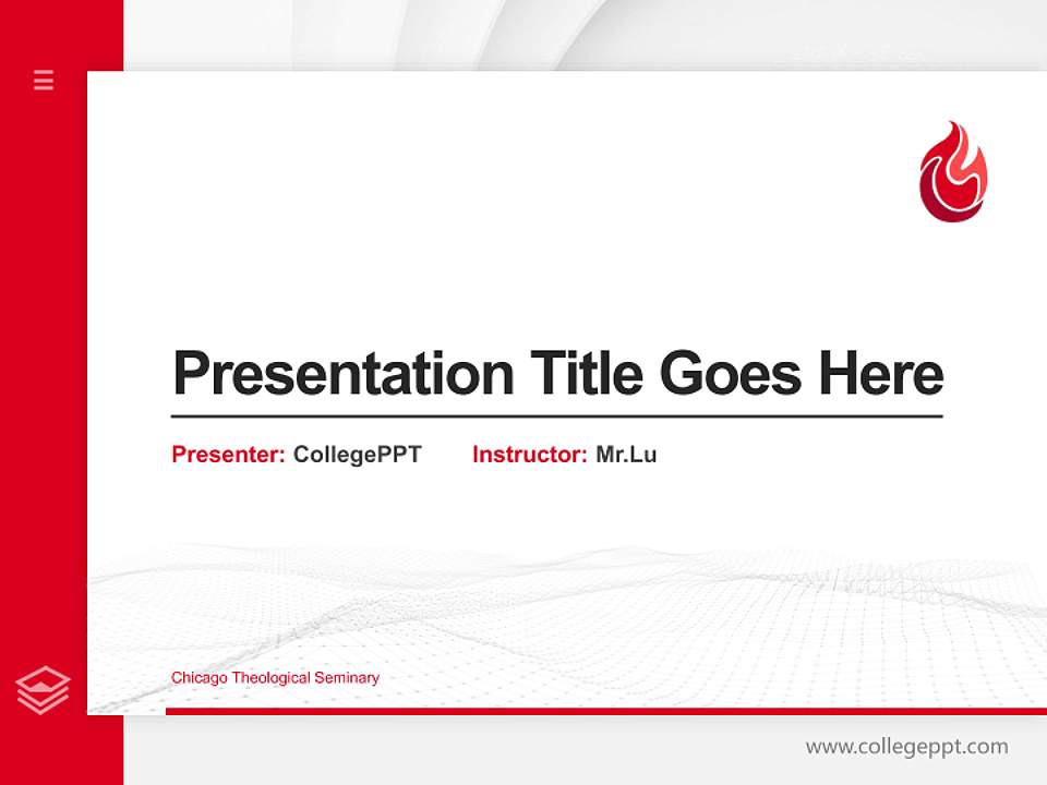 Chicago Theological Seminary Thesis Proposal/Graduation Defense PPT Template4:3 ratio PPT effect preview image5