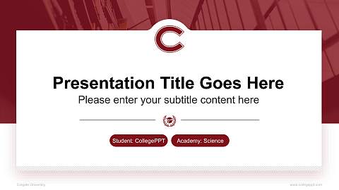 Colgate University National Scholarship Defense PPT Template