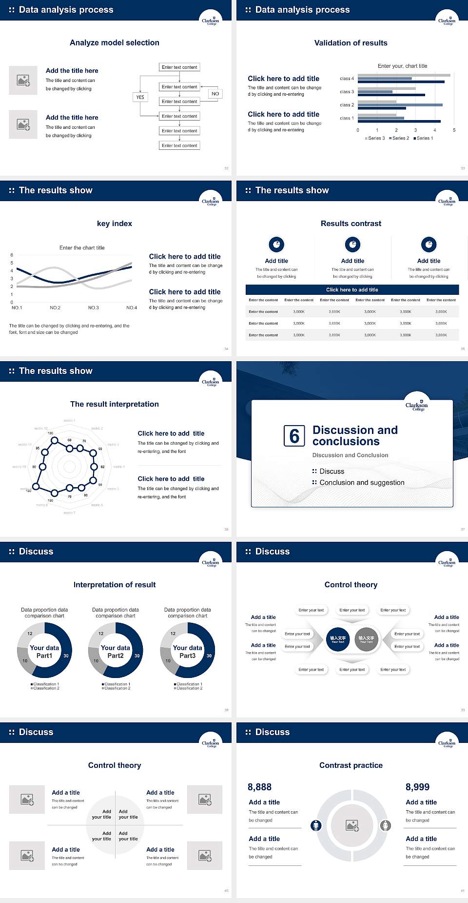 Clarkson College Graduation Thesis Defense PPT Template4:3 ratio PPT effect preview image5