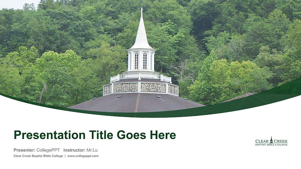 Clear Creek Baptist Bible College Course/Courseware Creation PPT Template16:9 ratio PPT effect preview image