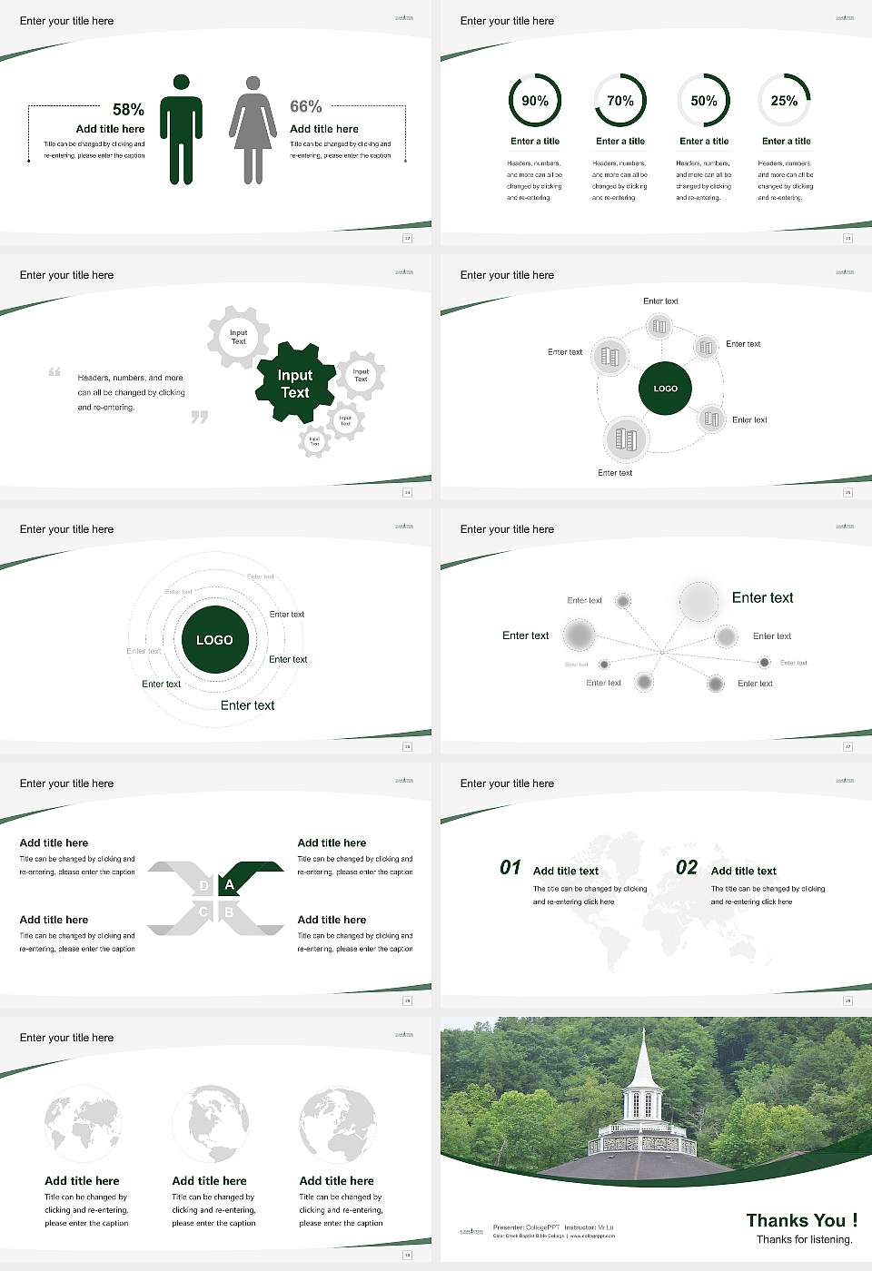 Clear Creek Baptist Bible College Course/Courseware Creation PPT Template16:9 ratio PPT effect preview image4