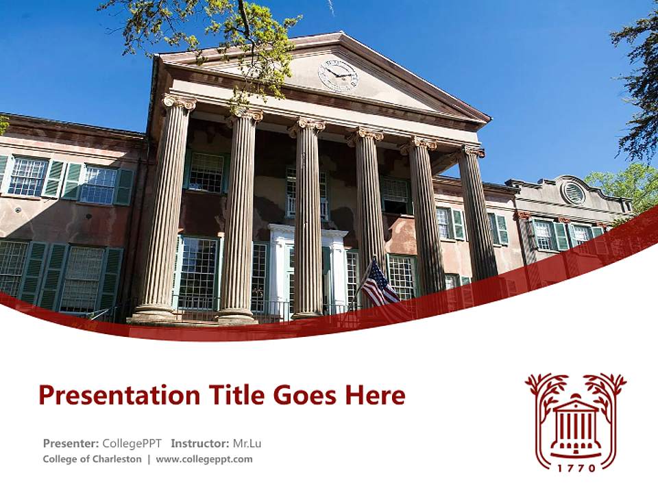 College of Charleston Course/Courseware Creation PPT Template4:3 ratio PPT effect preview image5