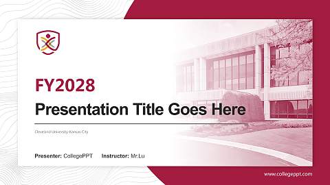 Cleveland University-Kansas City Academic Presentation/Research Findings Report PPT Template