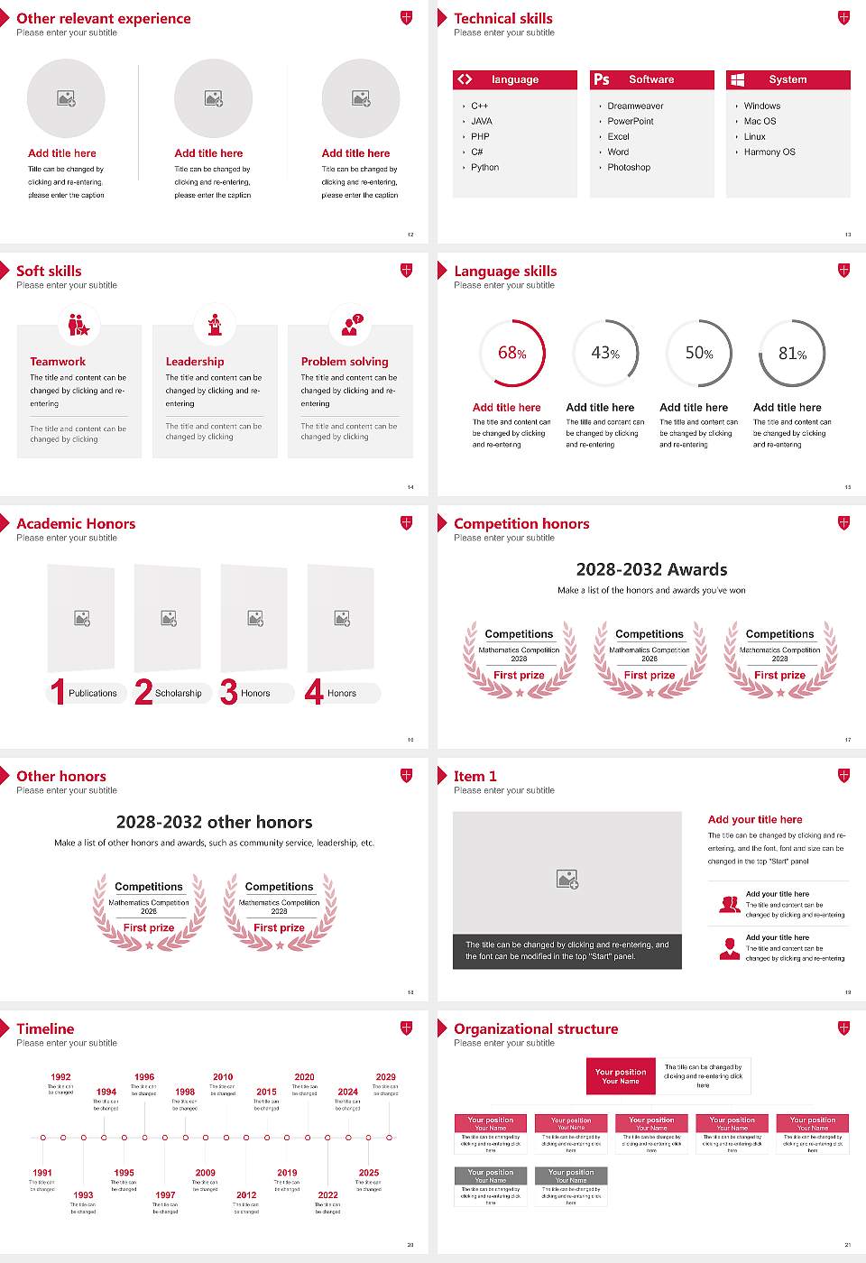 College of Saint Benedict Resume PPT Template16:9 ratio PPT effect preview image3
