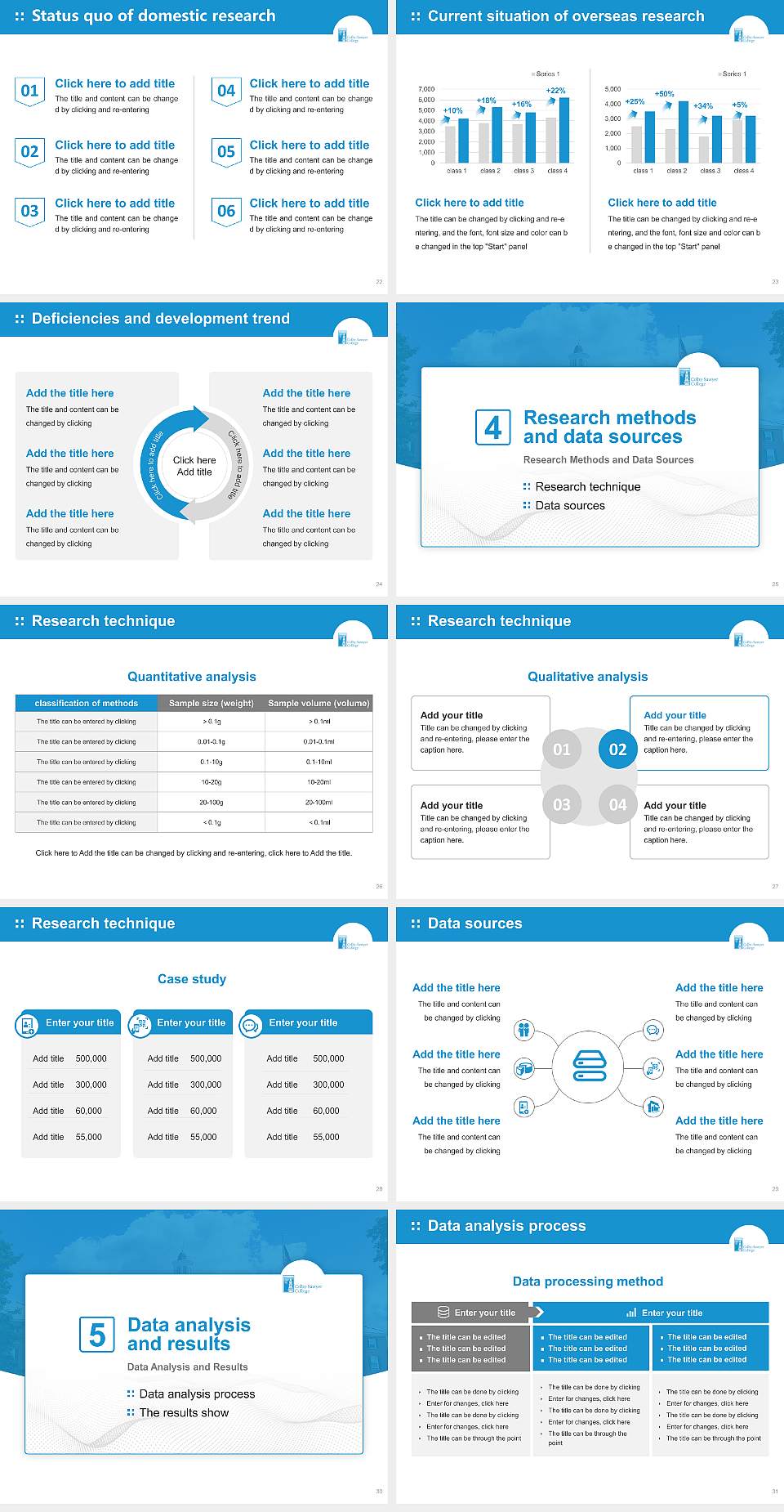Colby-Sawyer College Graduation Thesis Defense PPT Template4:3 ratio PPT effect preview image4