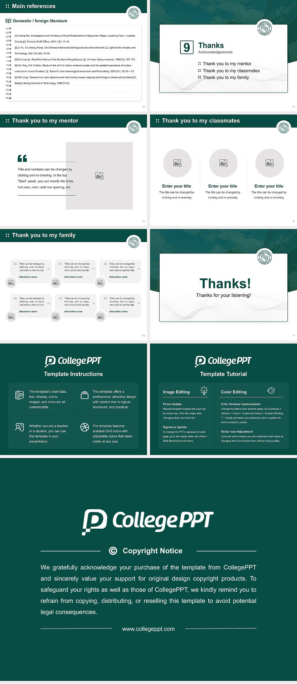 Clarkson University Graduation Thesis Defense PPT Template4:3 ratio PPT effect preview image7