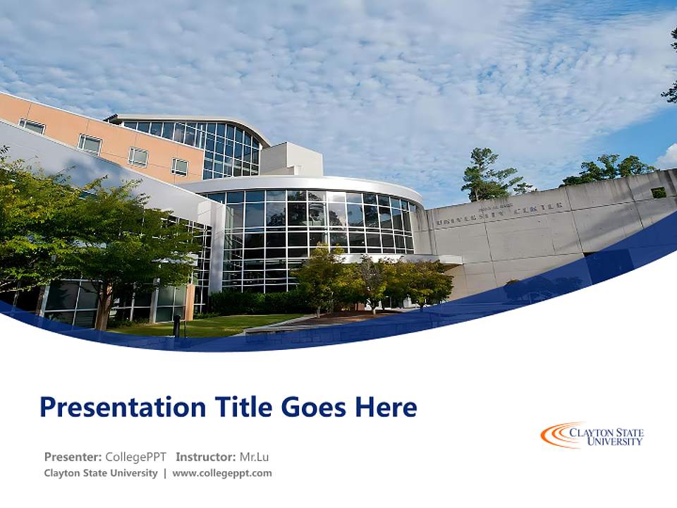 Clayton State University Course/Courseware Creation PPT Template4:3 ratio PPT effect preview image5