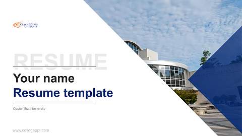 Clayton State University Resume PPT Template