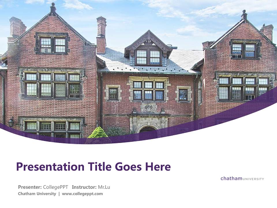 Chatham University Course/Courseware Creation PPT Template4:3 ratio PPT effect preview image5