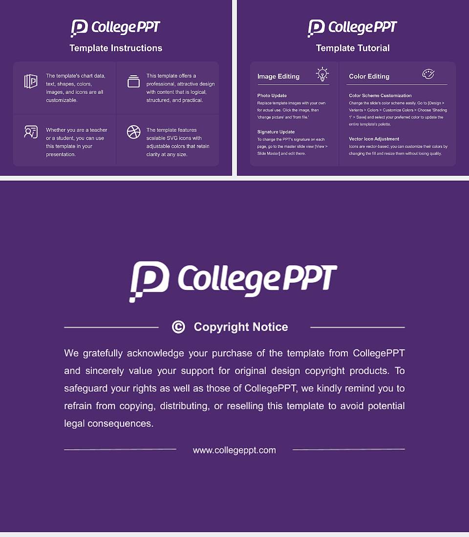 Chatham University Course/Courseware Creation PPT Template4:3 ratio PPT effect preview image5